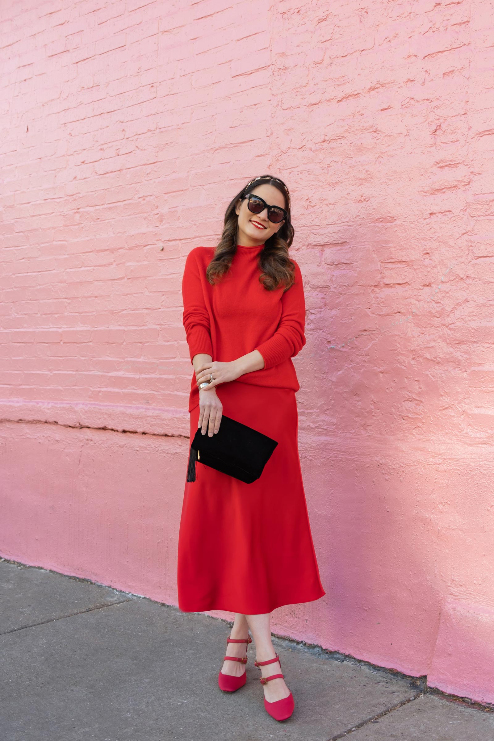 Jennifer Lake J Crew Red Strappy Pumps