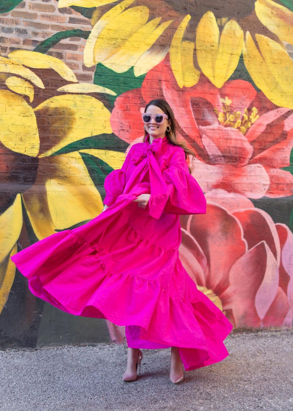 Jennifer Lake Pink Bow Dress