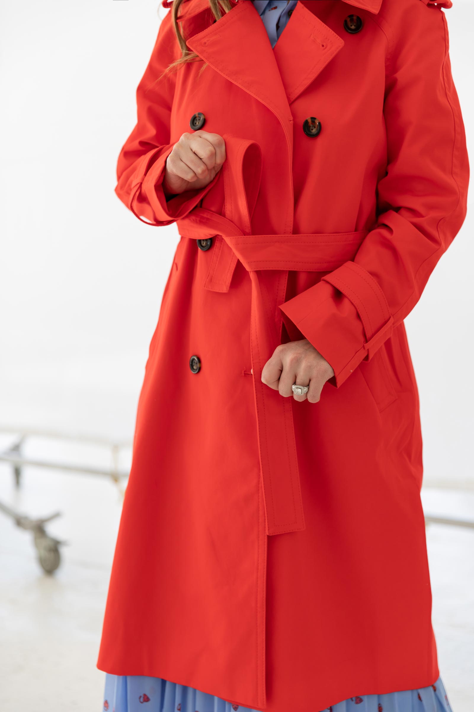 Ann Taylor Red Trench Coat