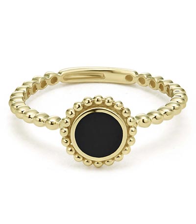 Lagos Gold Onyx Ring