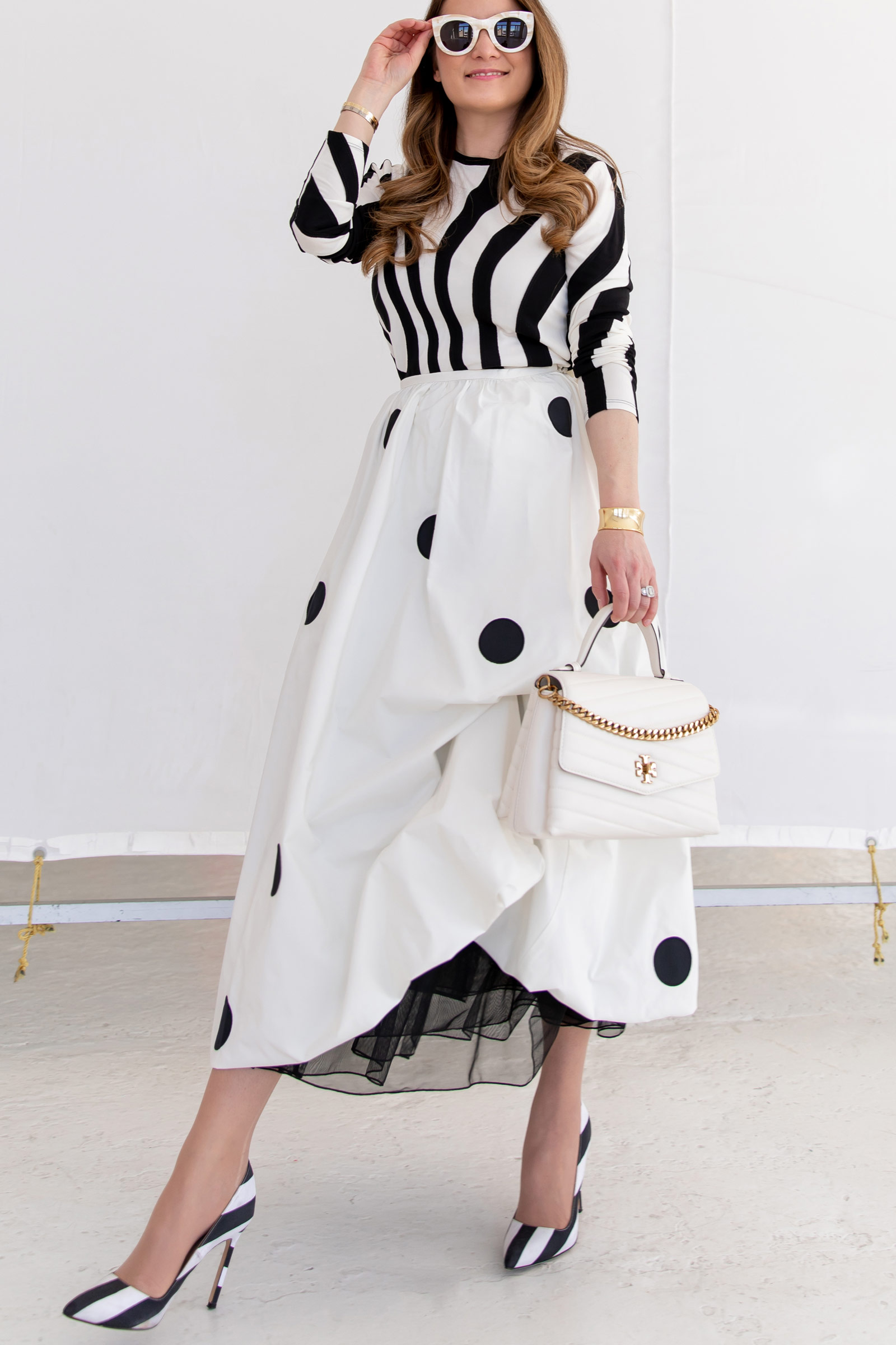 Tory Burch Polka Dot Bubble Skirt