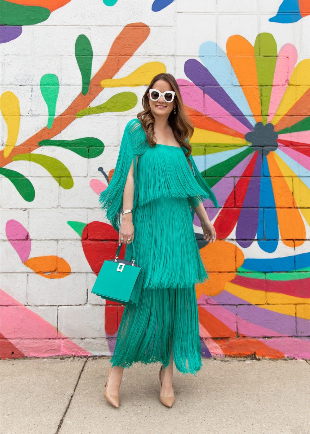 Green Fringe Dress