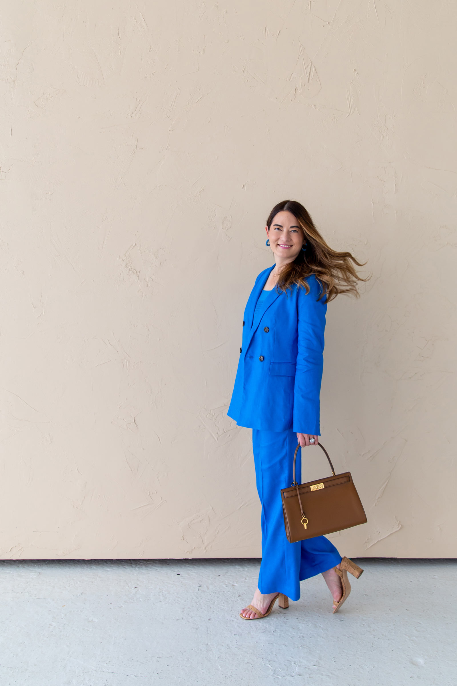 Blue Linen matching suit