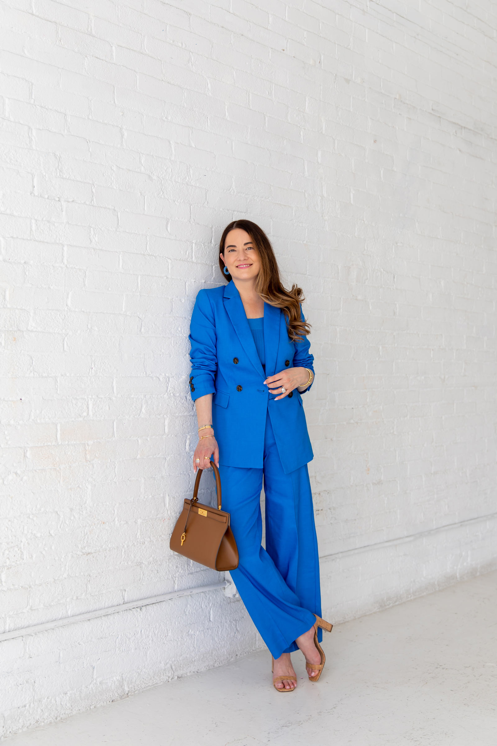 Ann Taylor Blue Linen Jacket