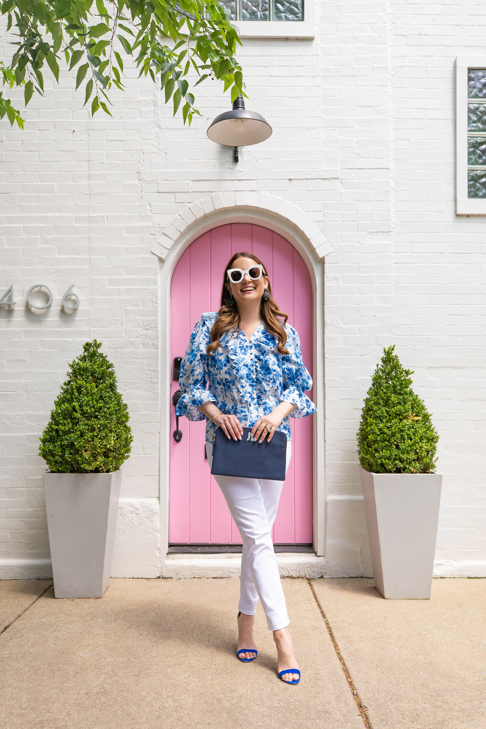 Mille Blue Floral Top