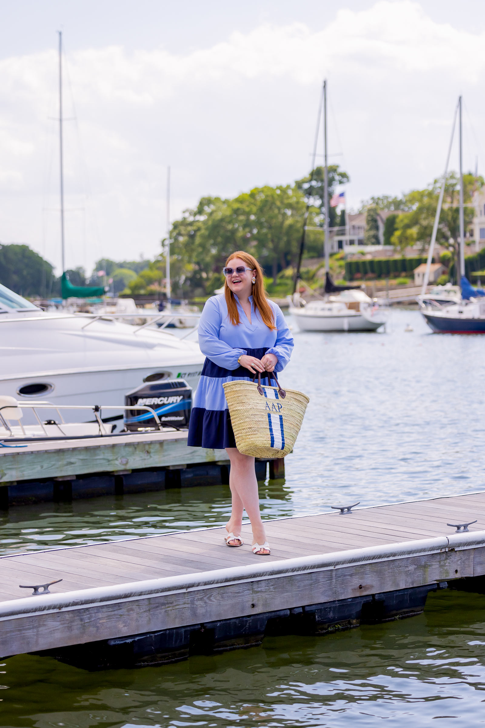 Mark and Graham Painted Raffia Tote