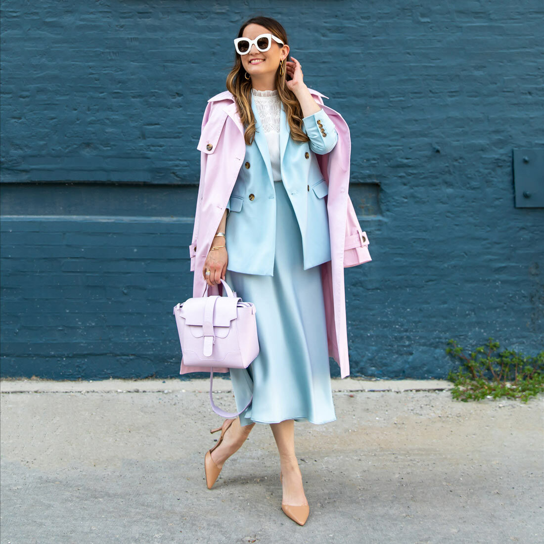 Ann Taylor Lavender Trench Coat
