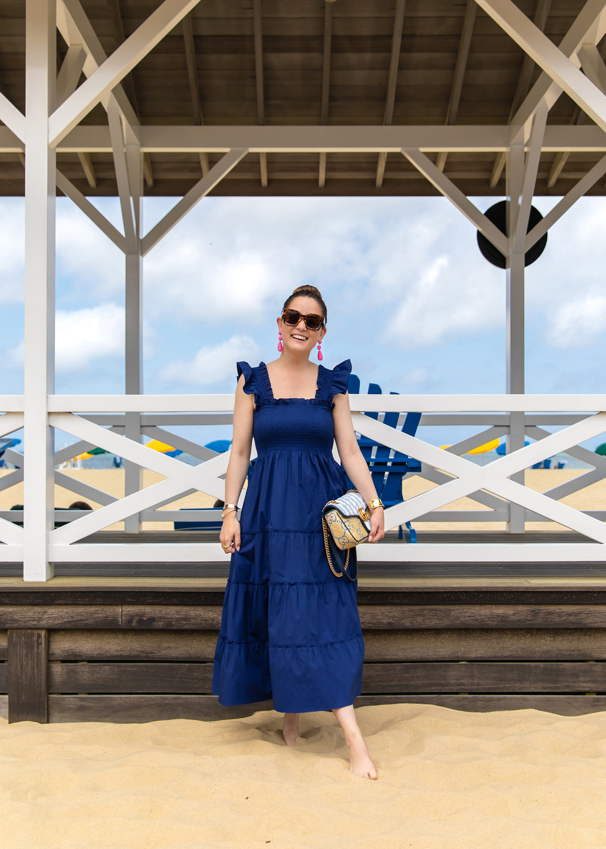 Hill House Navy Nap Dress Smocked - Style Charade