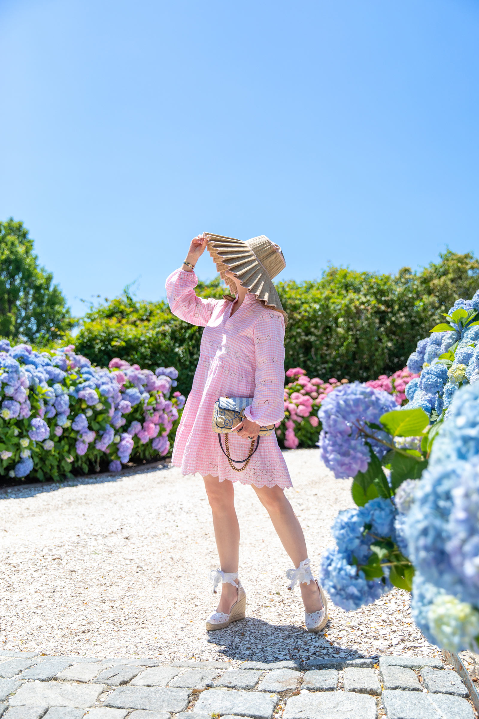 Pink Gingham Tiered Dress