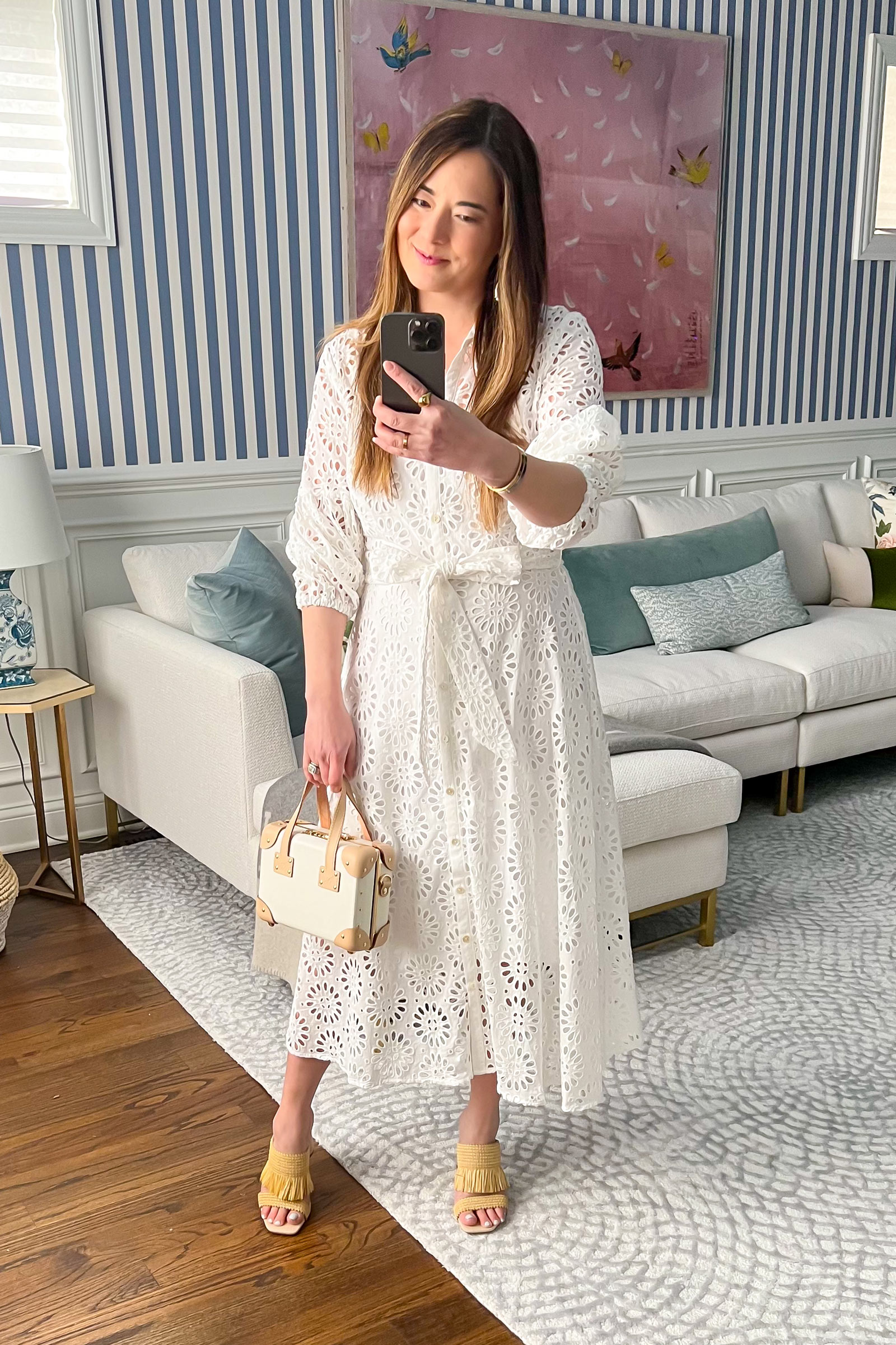 Mialynne Eyelet Midi Shirtdress Mialynne Eyelet Midi Shirtdress