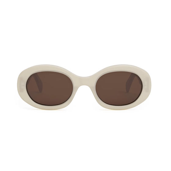 Celine Oval White Sunglasses