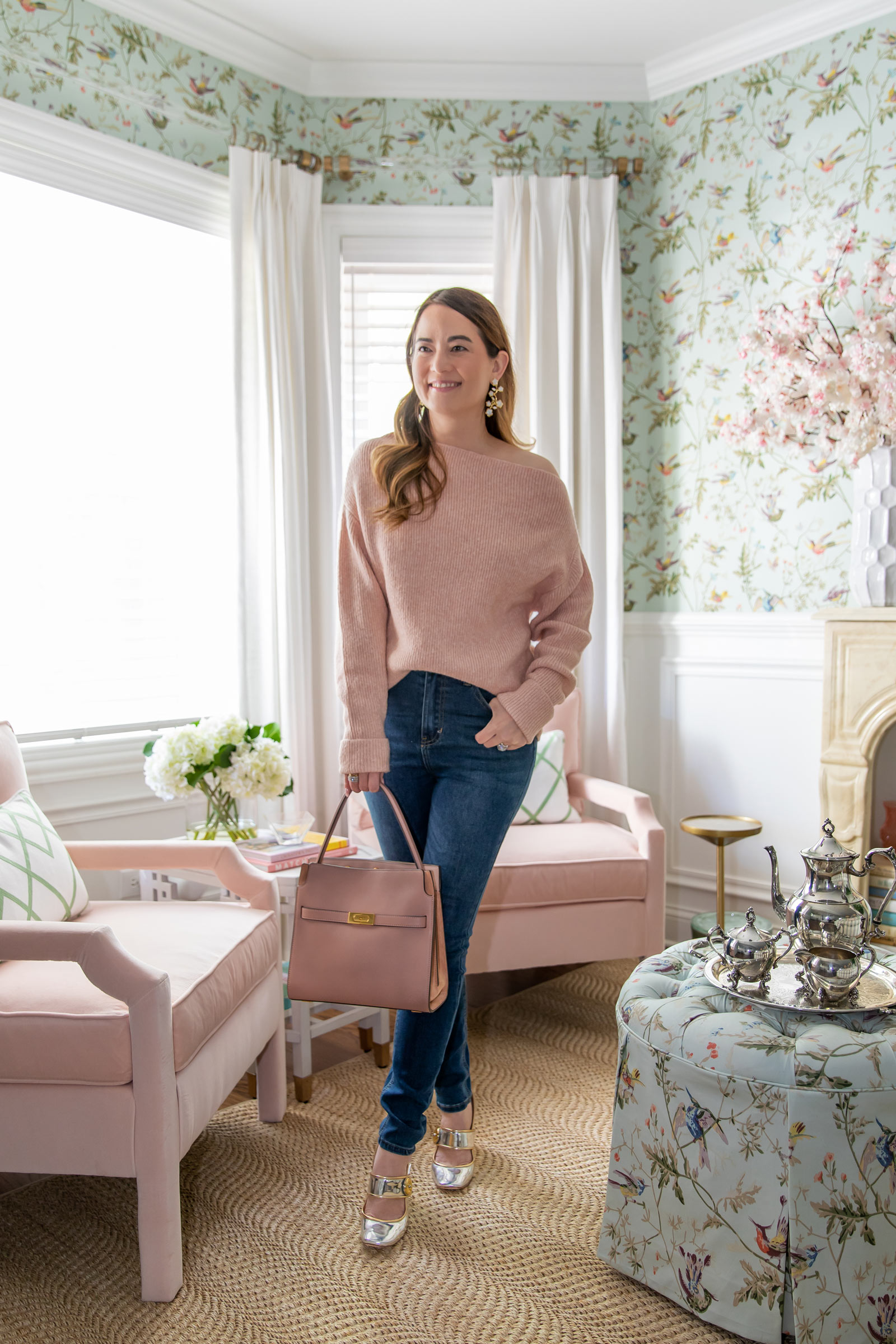 Nordstrom Pink Off Shoulder Sweater