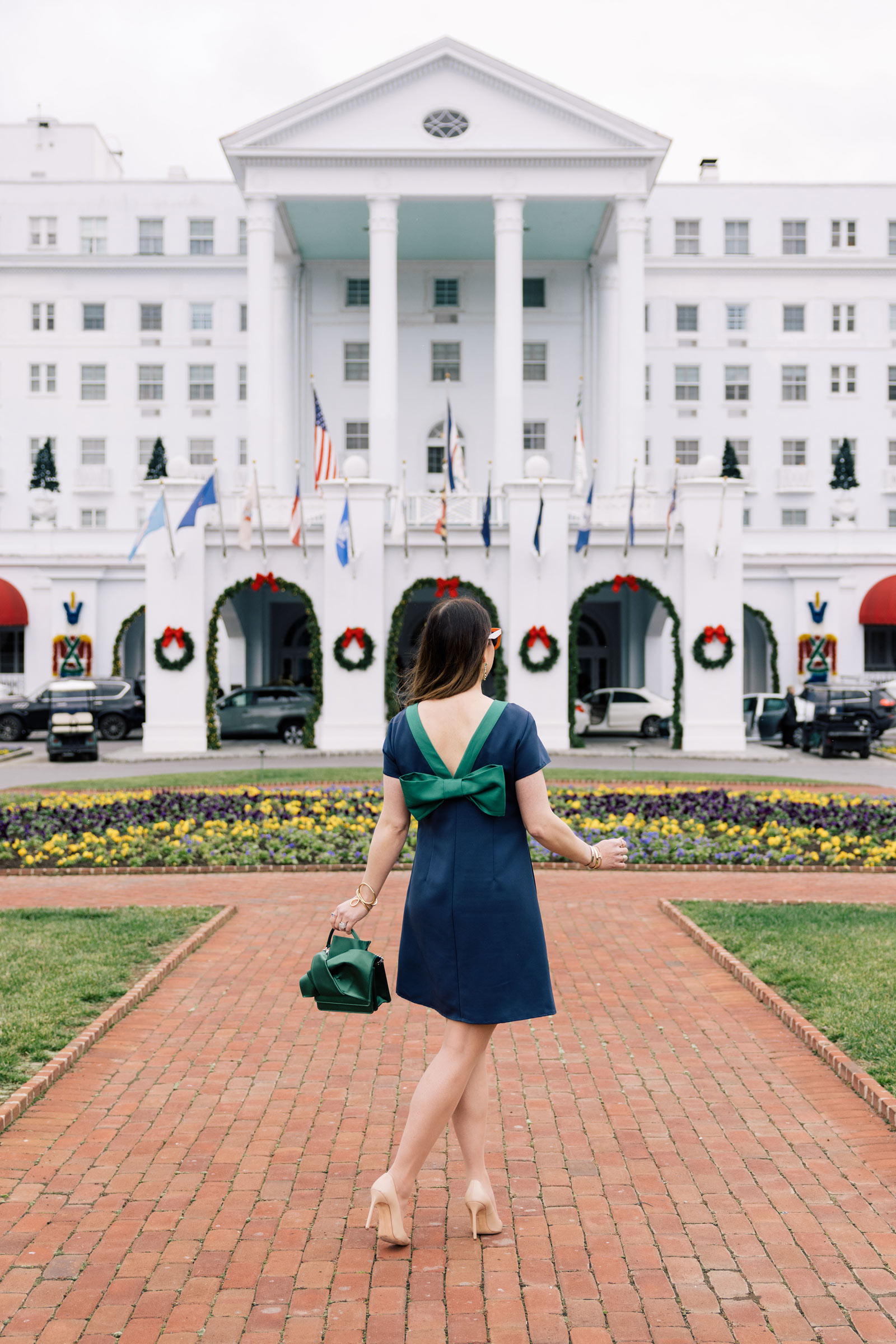 Sail to Sable Holiday Capsule Emerald Bow Back Dress