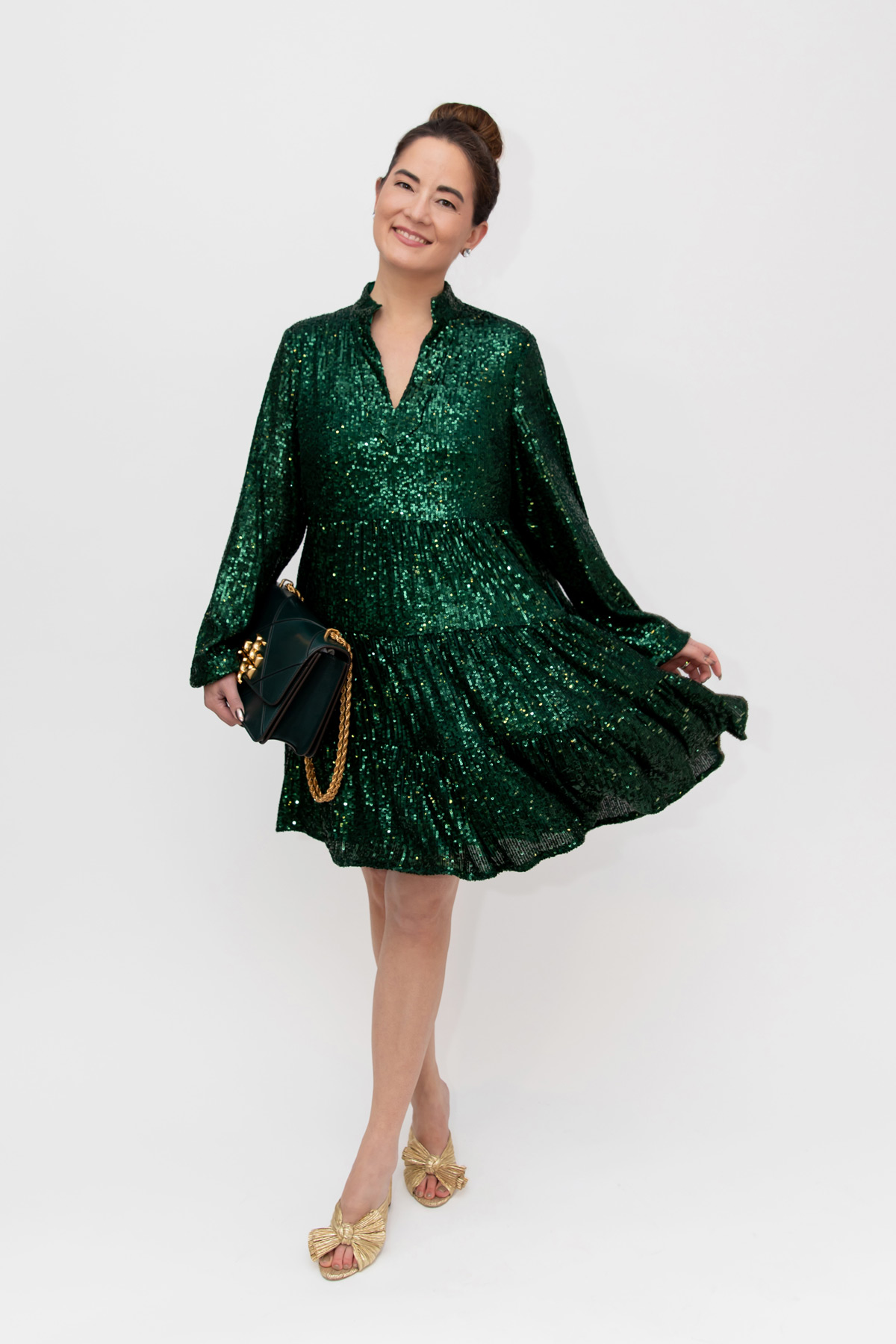 Jennifer Lake Emerald Green Dress