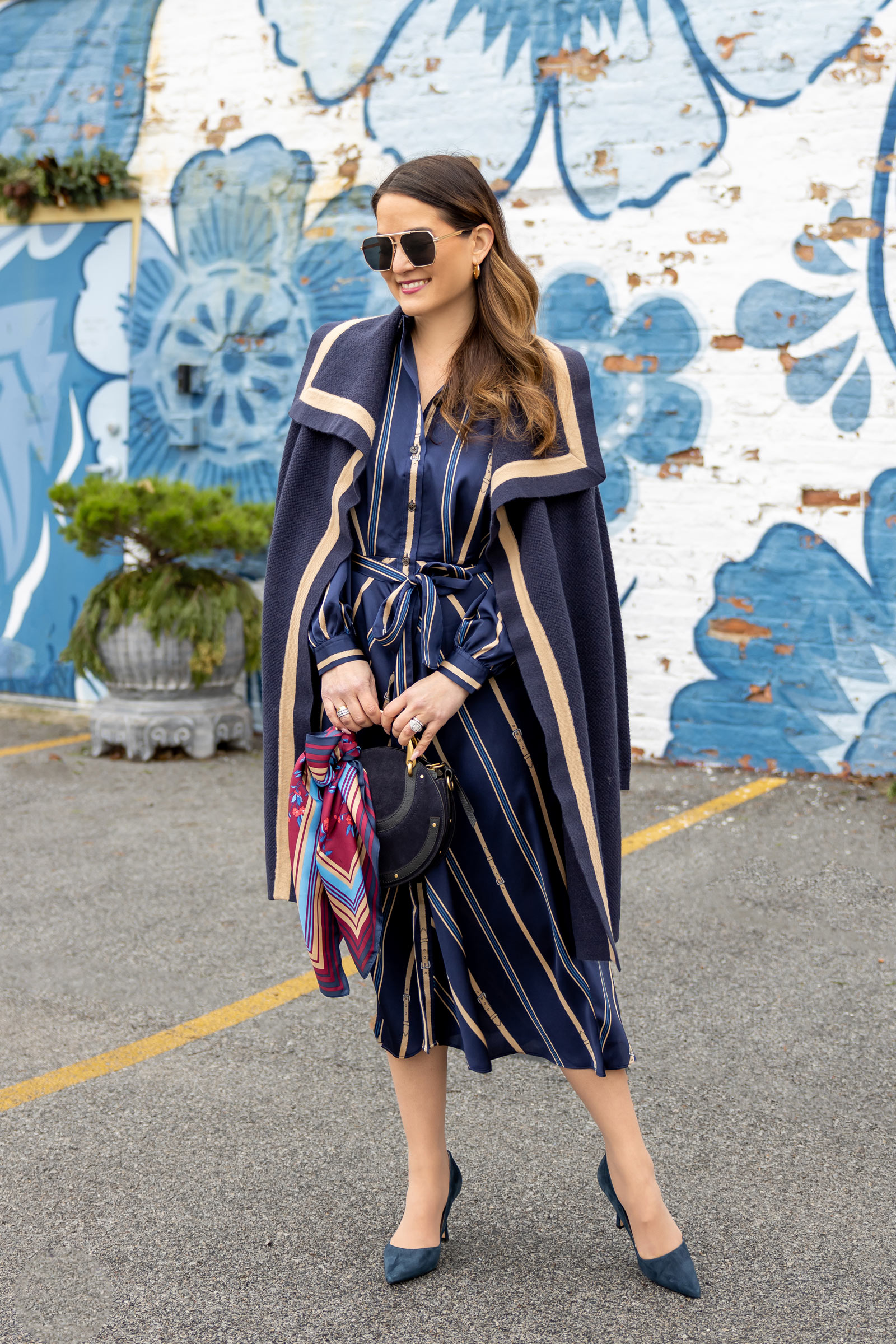 Ann Taylor Stripe Shirt Dress