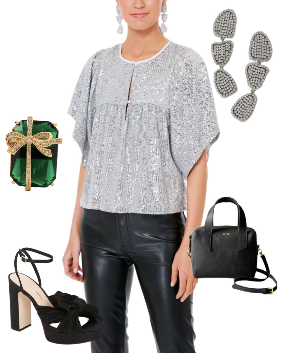 Silver Sequin Top | New Years Eve Party Outfits
