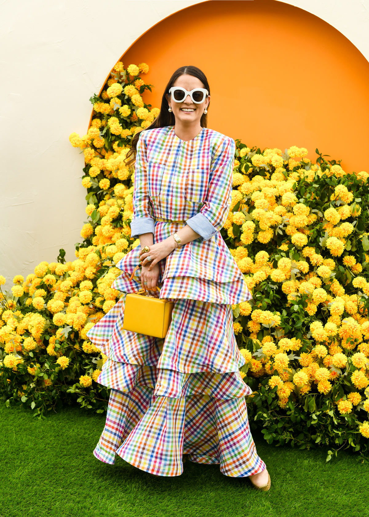 Veuve Clicquot Polo Classic | Rainbow Gingham Tiered Skirt