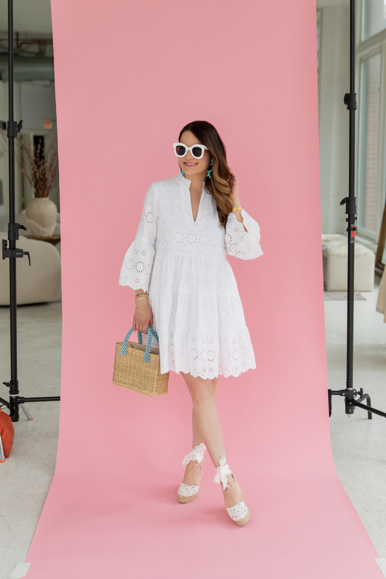White Eyelet Tiered Mini Dress | Sail to Sable Style Charade Summer 2023