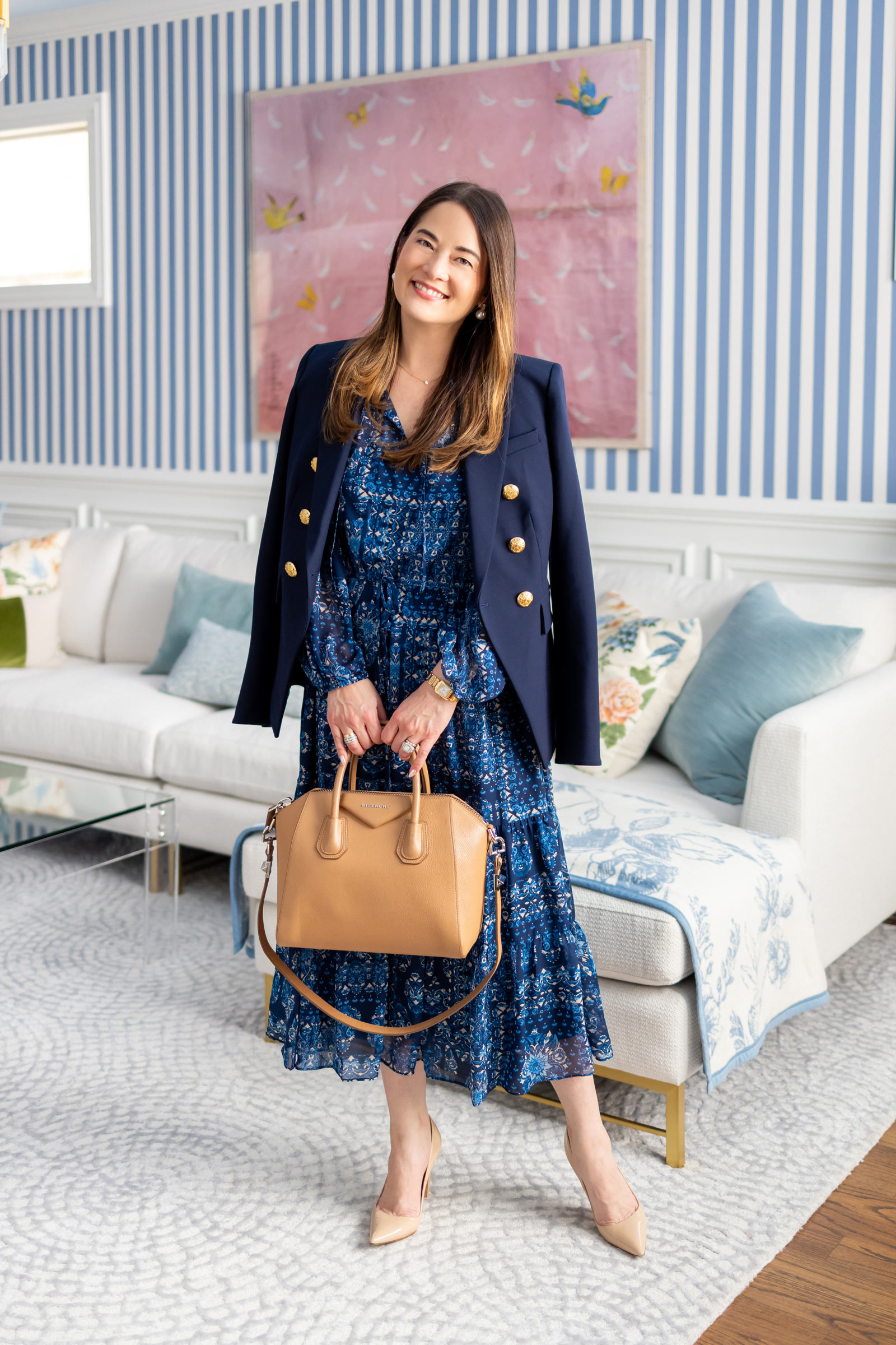 Julia Jordan Blue Print Dress