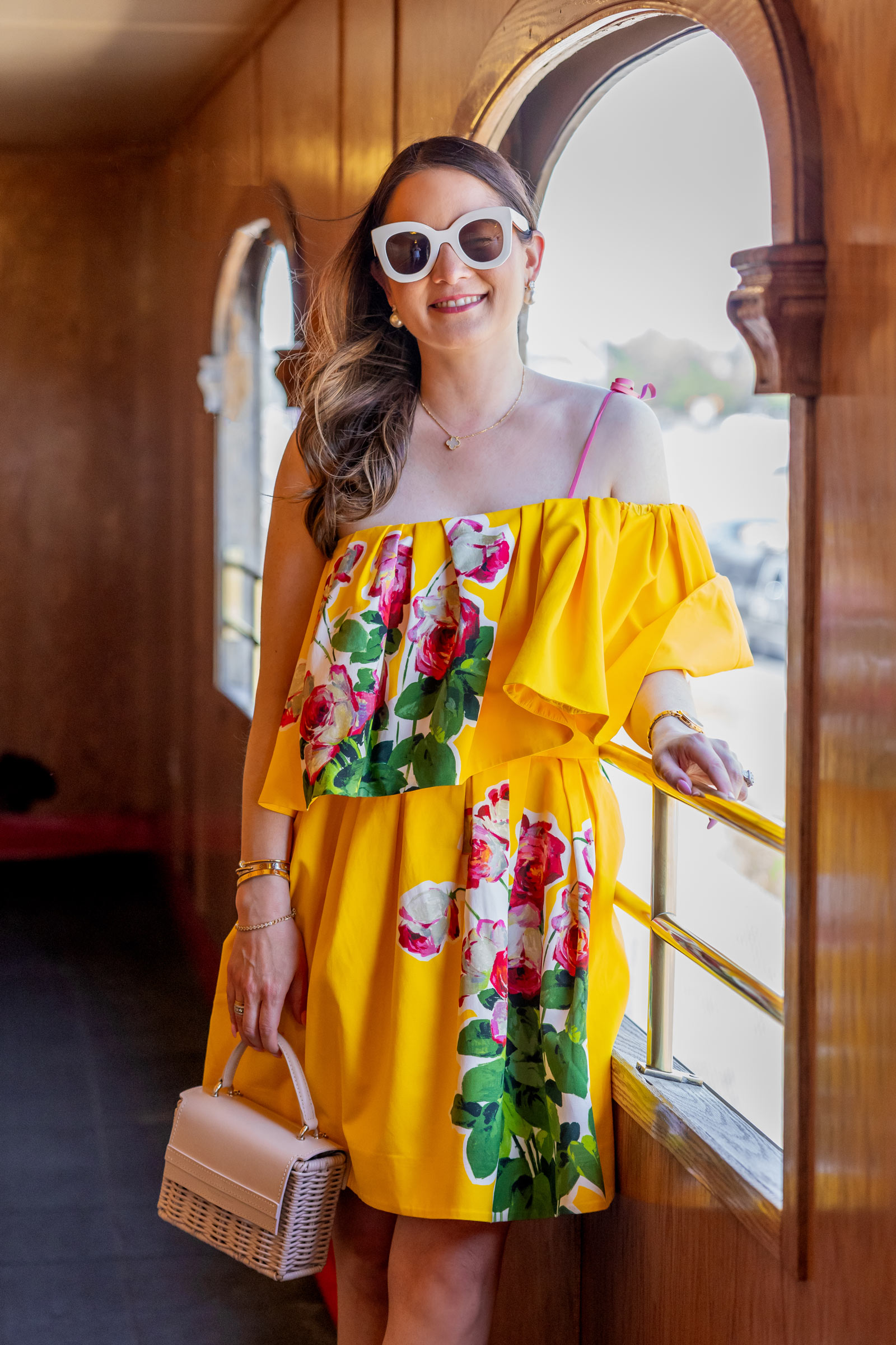 Carolina Herrera Yellow Ruffle Dress