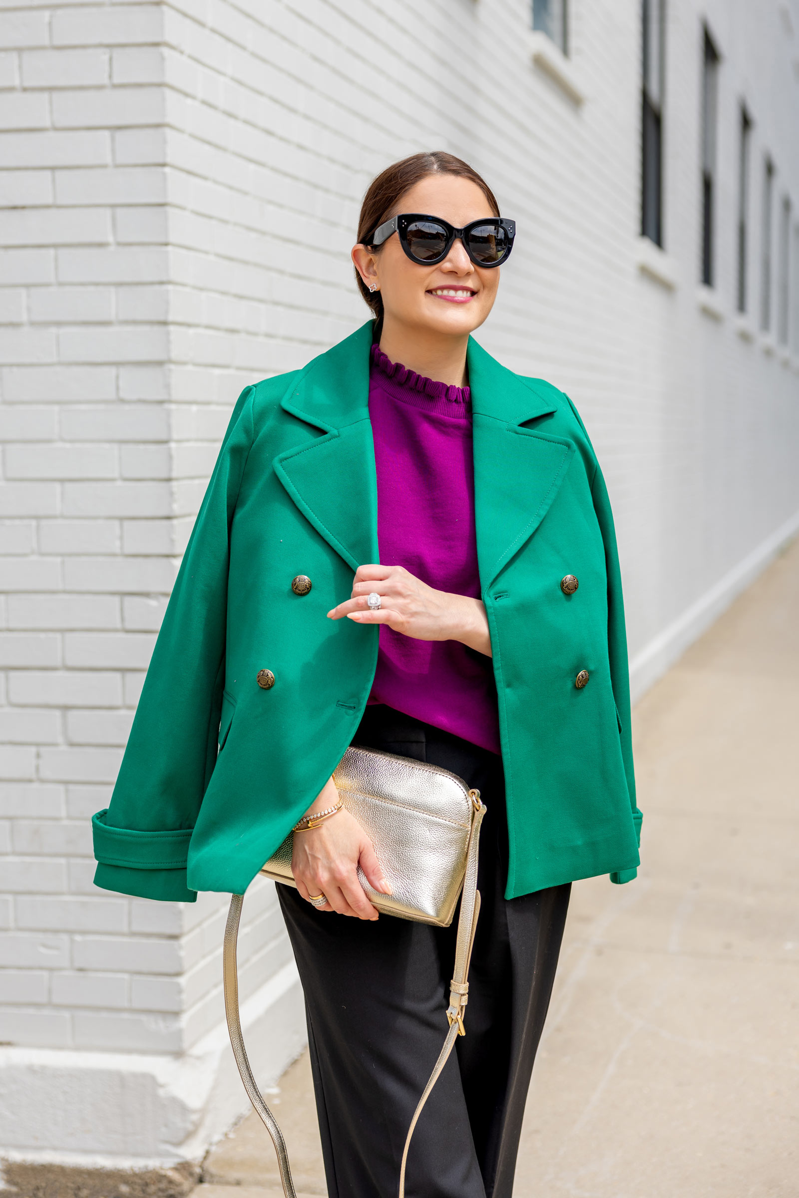 Colorful Emerald Purple Outfit Talbots