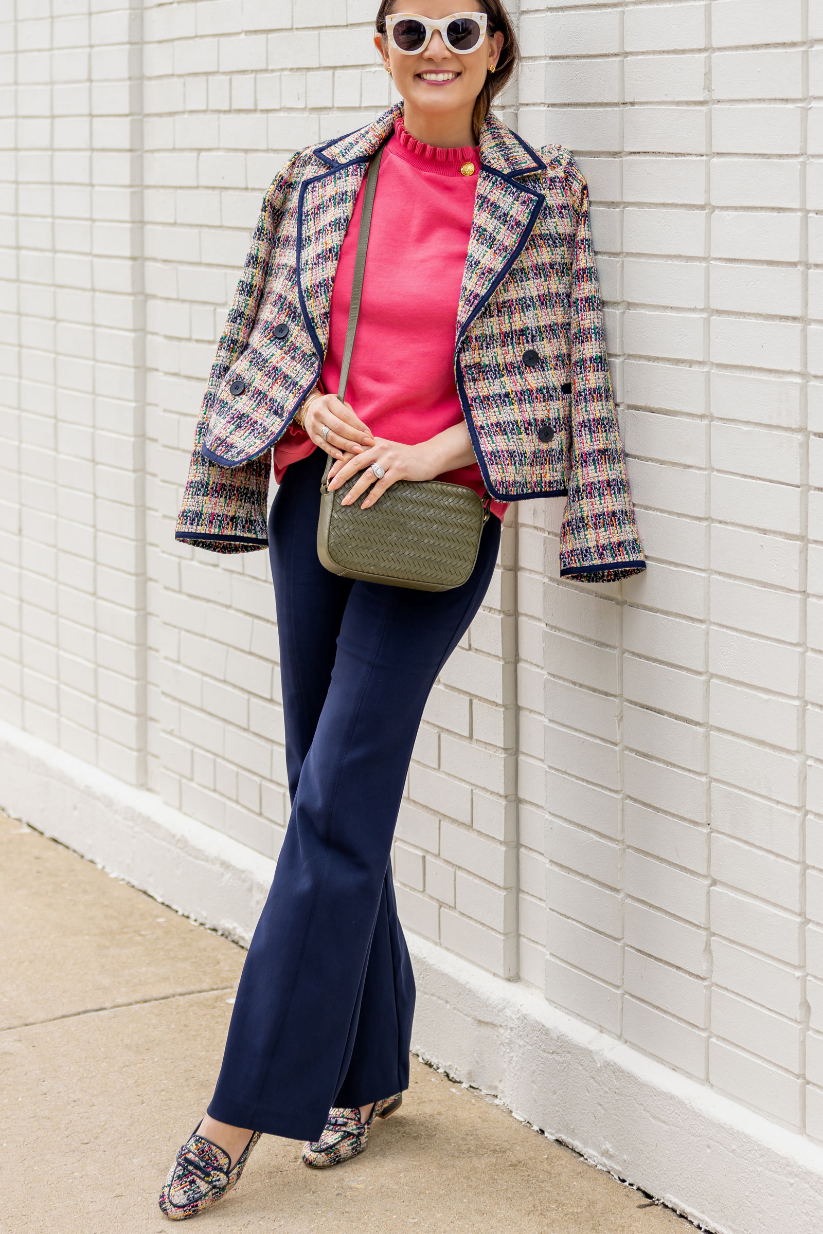 Talbots Pink Tweed Flats