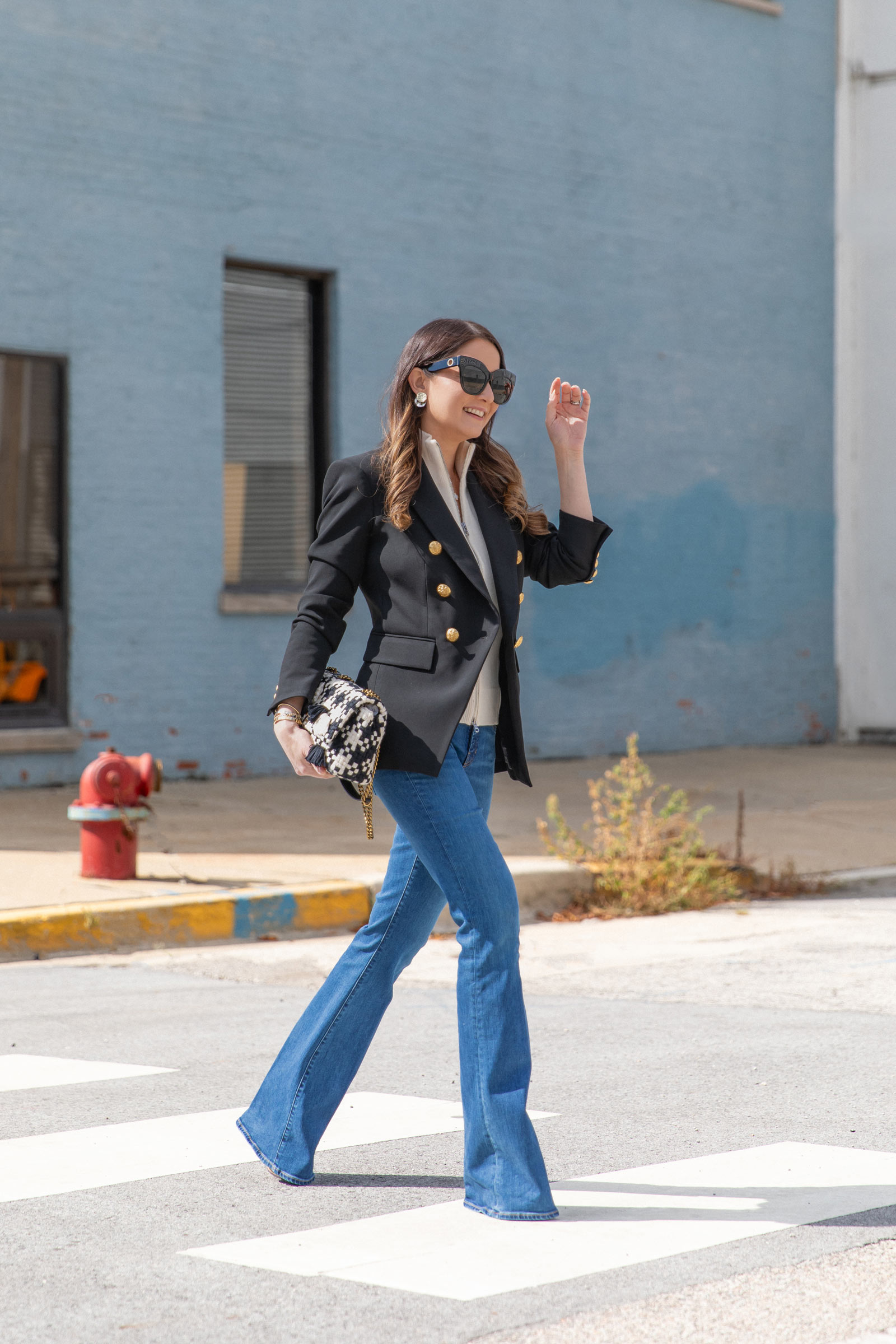 How to Style These Veronica Beard Skinny Flare Jeans - Style Charade