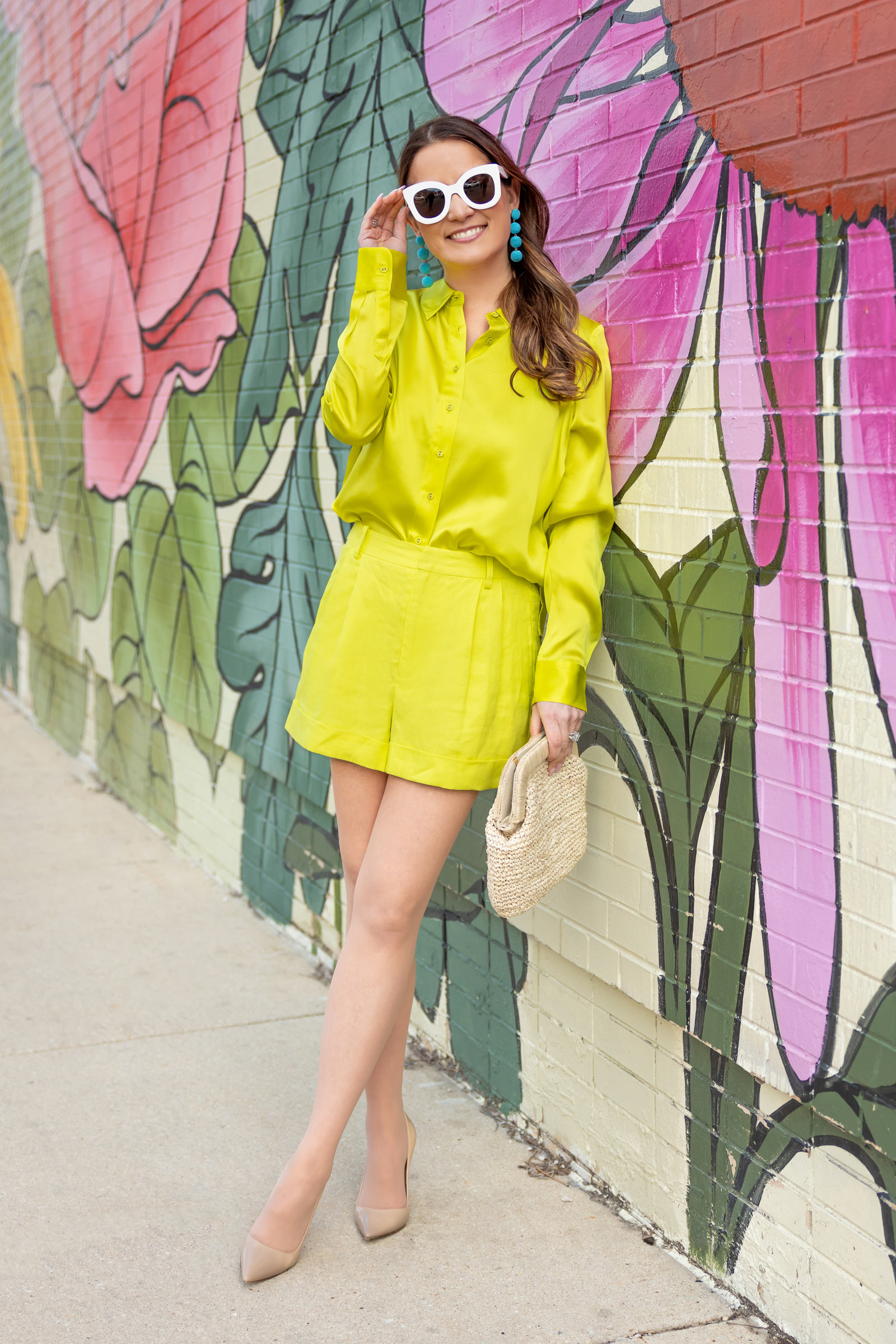 Cami NYC Chartreuse Blouse
