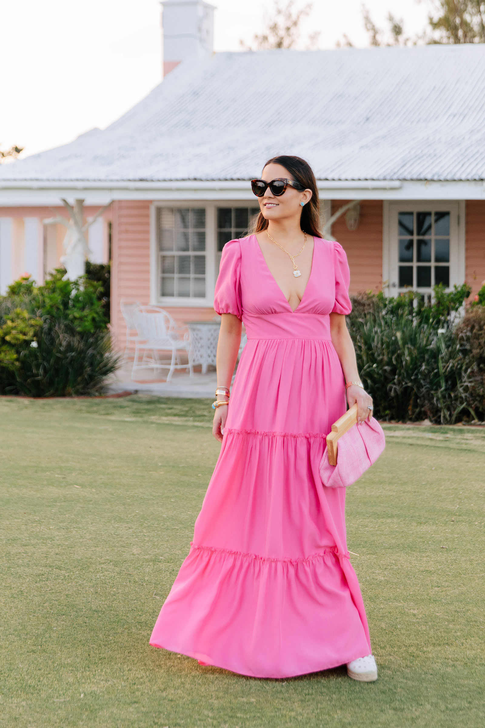Sail to Sable Pink Tiered Maxi Dress