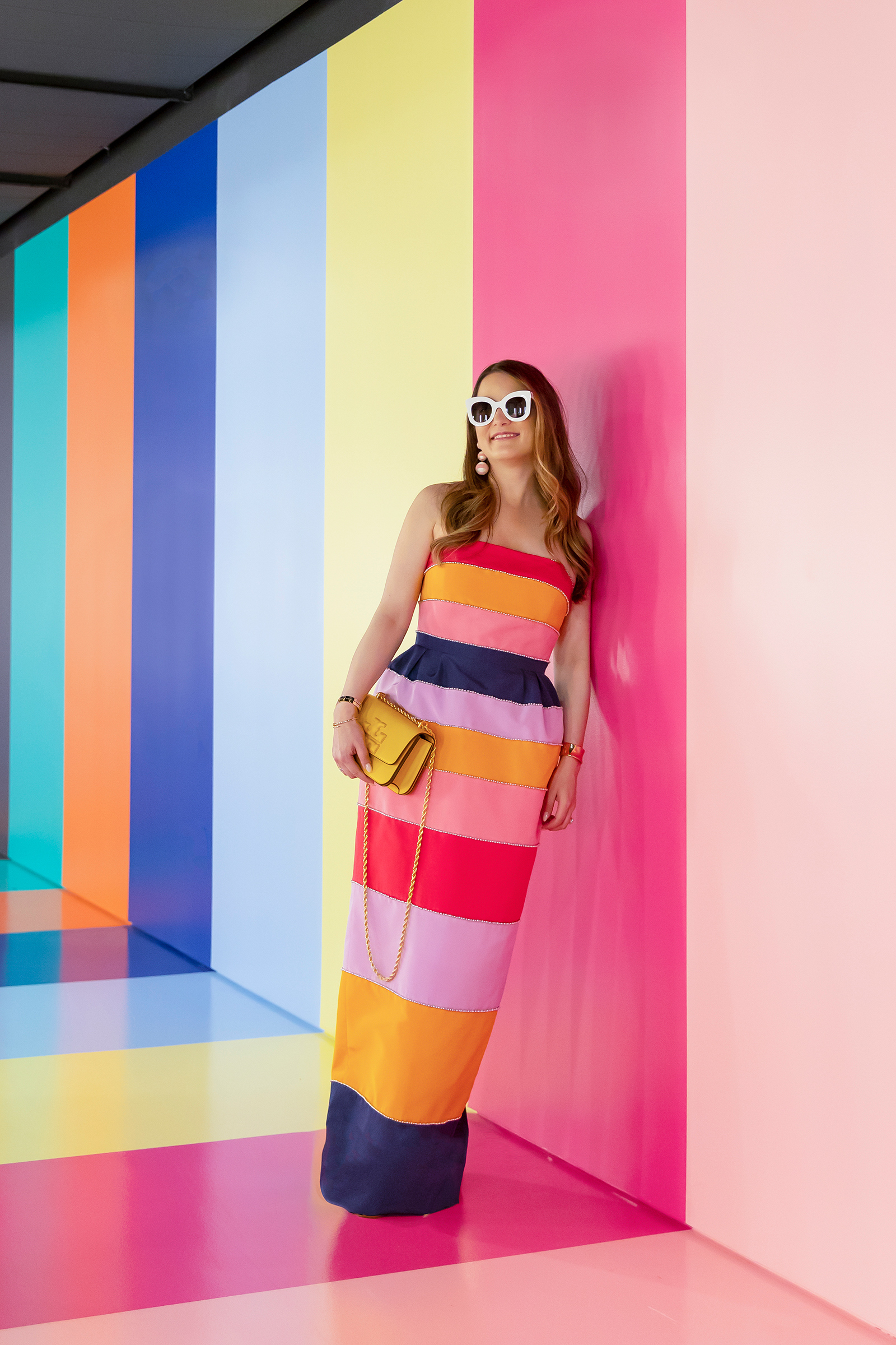 Carolina Herrera Striped Gown