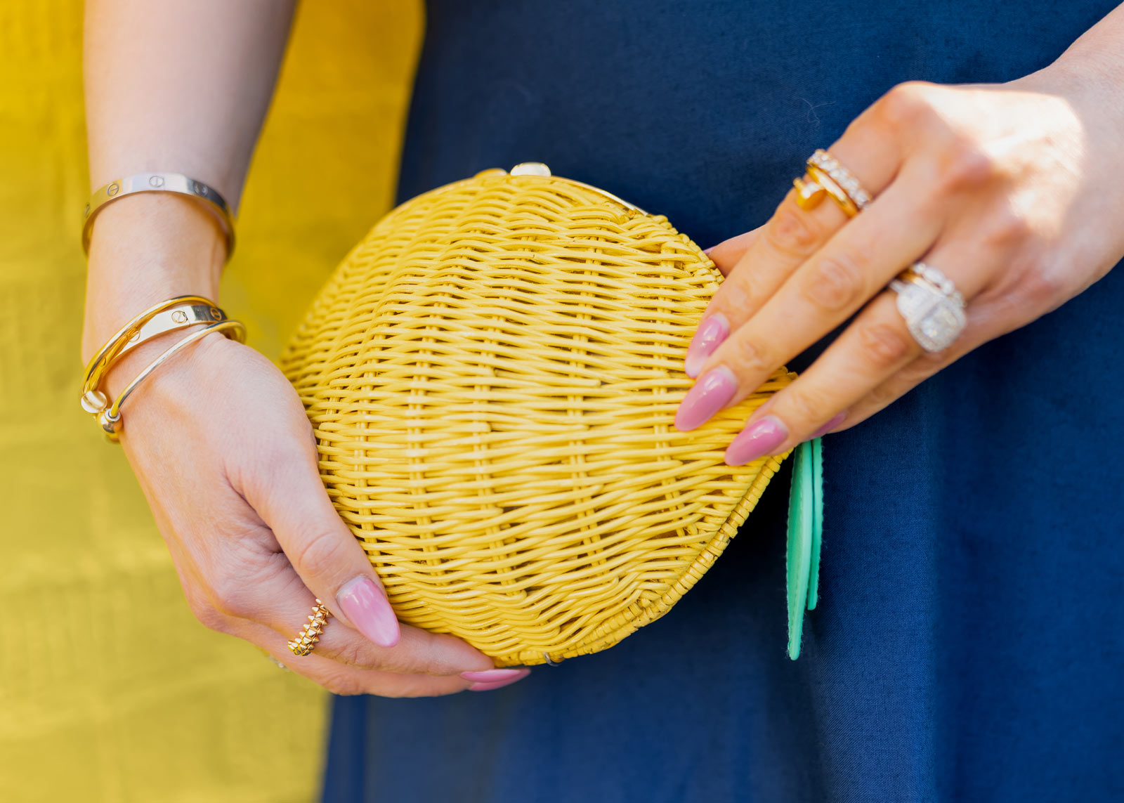 Jennifer Lake Kate Spade Lemon Wicker Bag