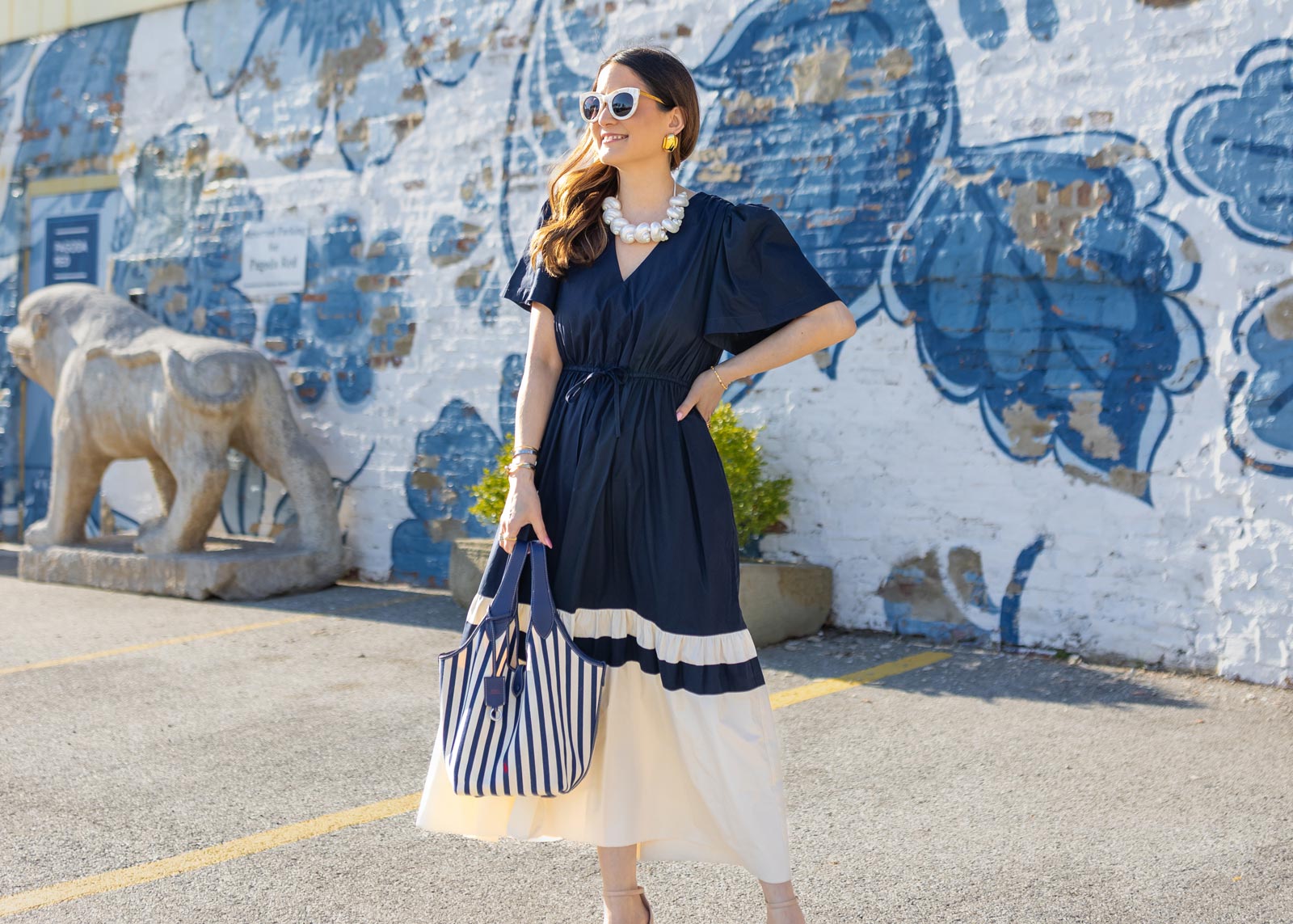 Jennifer Lake Tuckernuck Navy Dress
