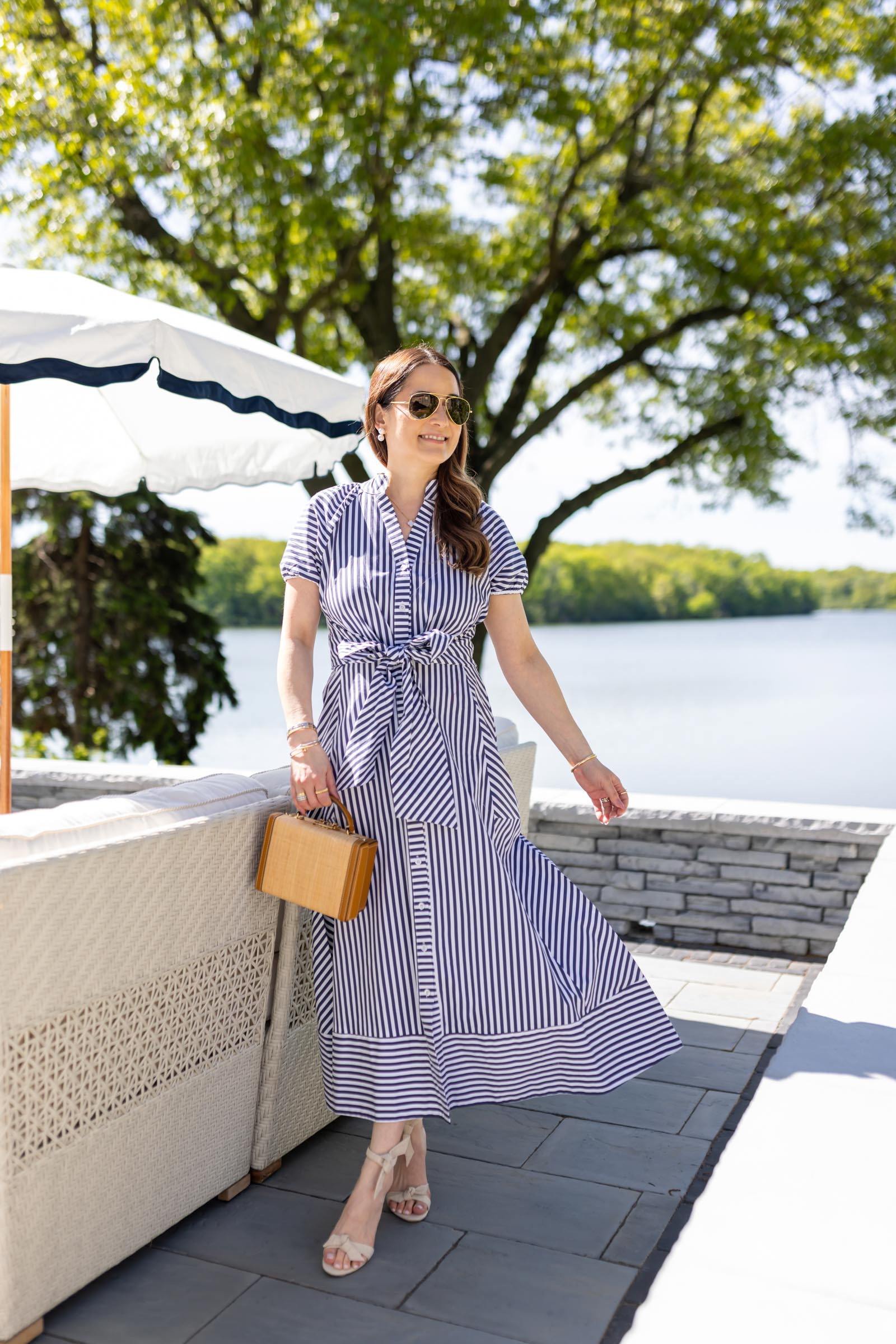 Jennifer Lake Sail to Sable Summer Abby Stripe Dress