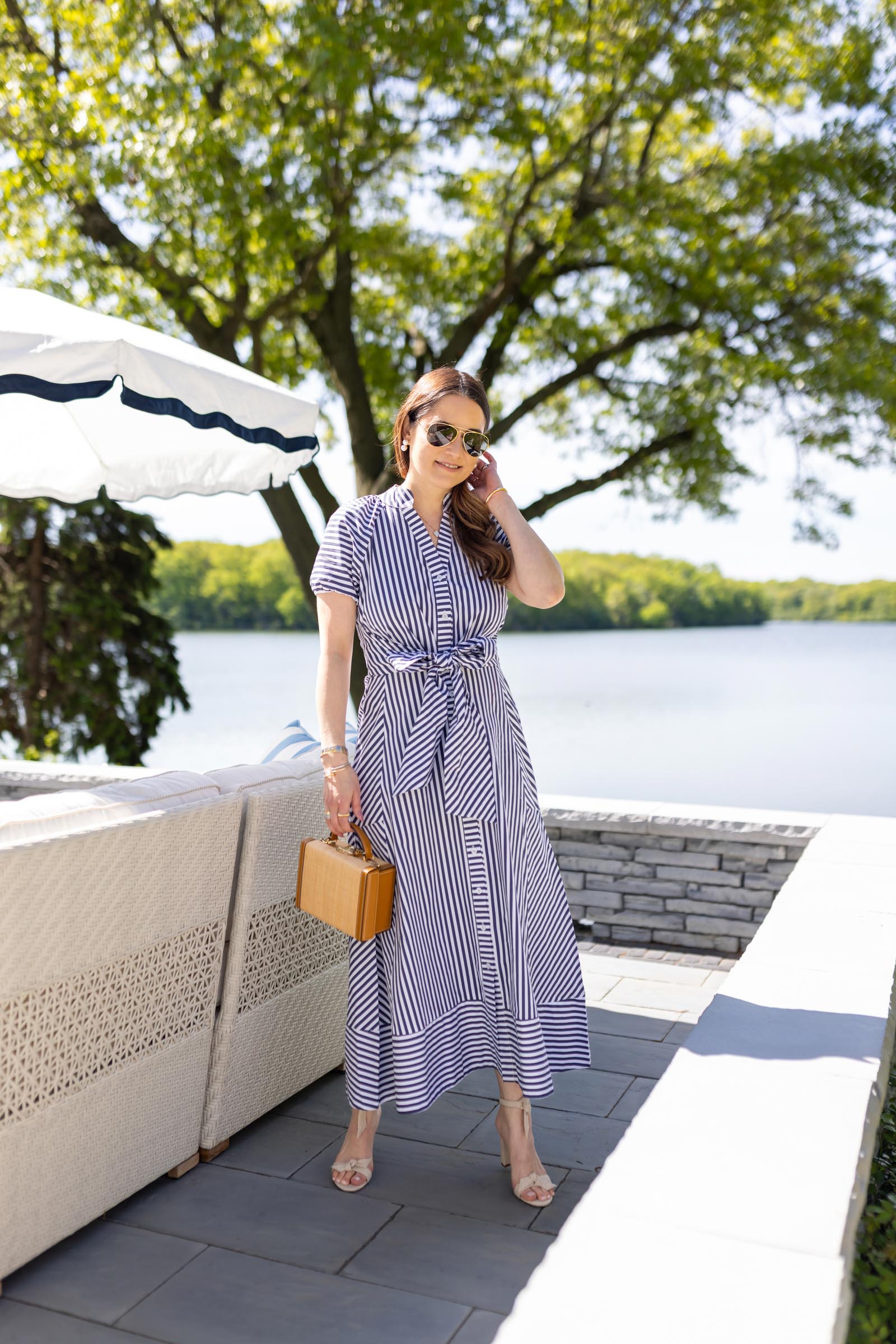 Jennifer Lake Sail to Sable Summer Abby Stripe Dress