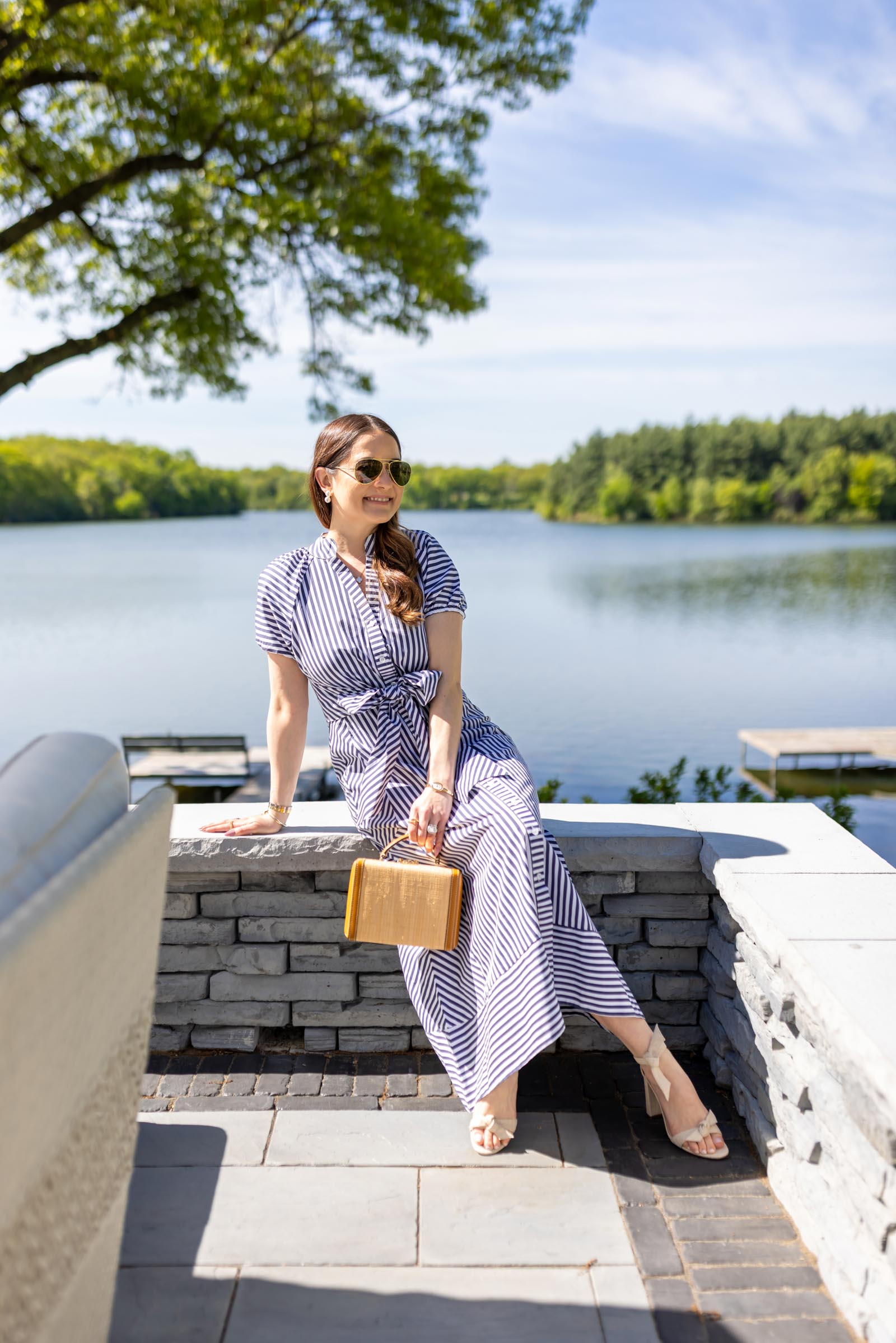 Jennifer Lake Sail to Sable Summer Abby Stripe Dress