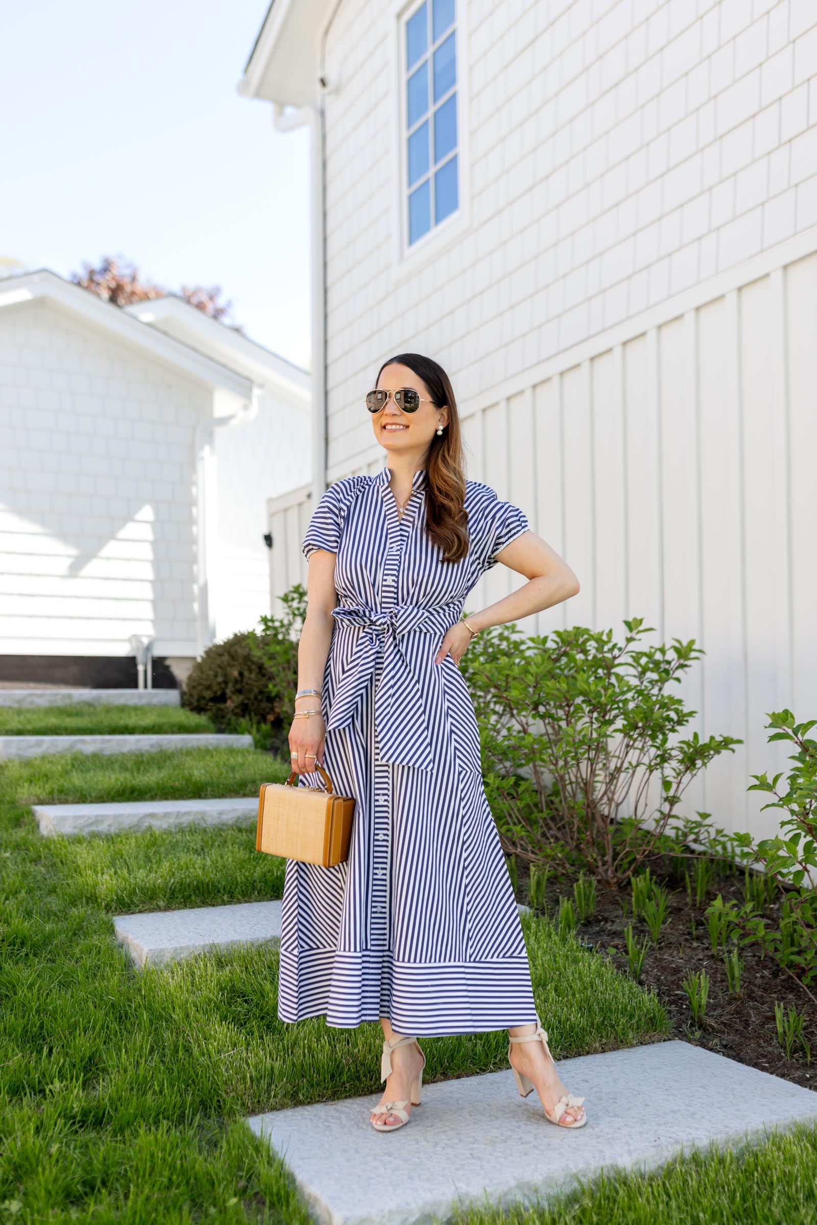 Jennifer Lake Sail to Sable Summer Abby Stripe Dress