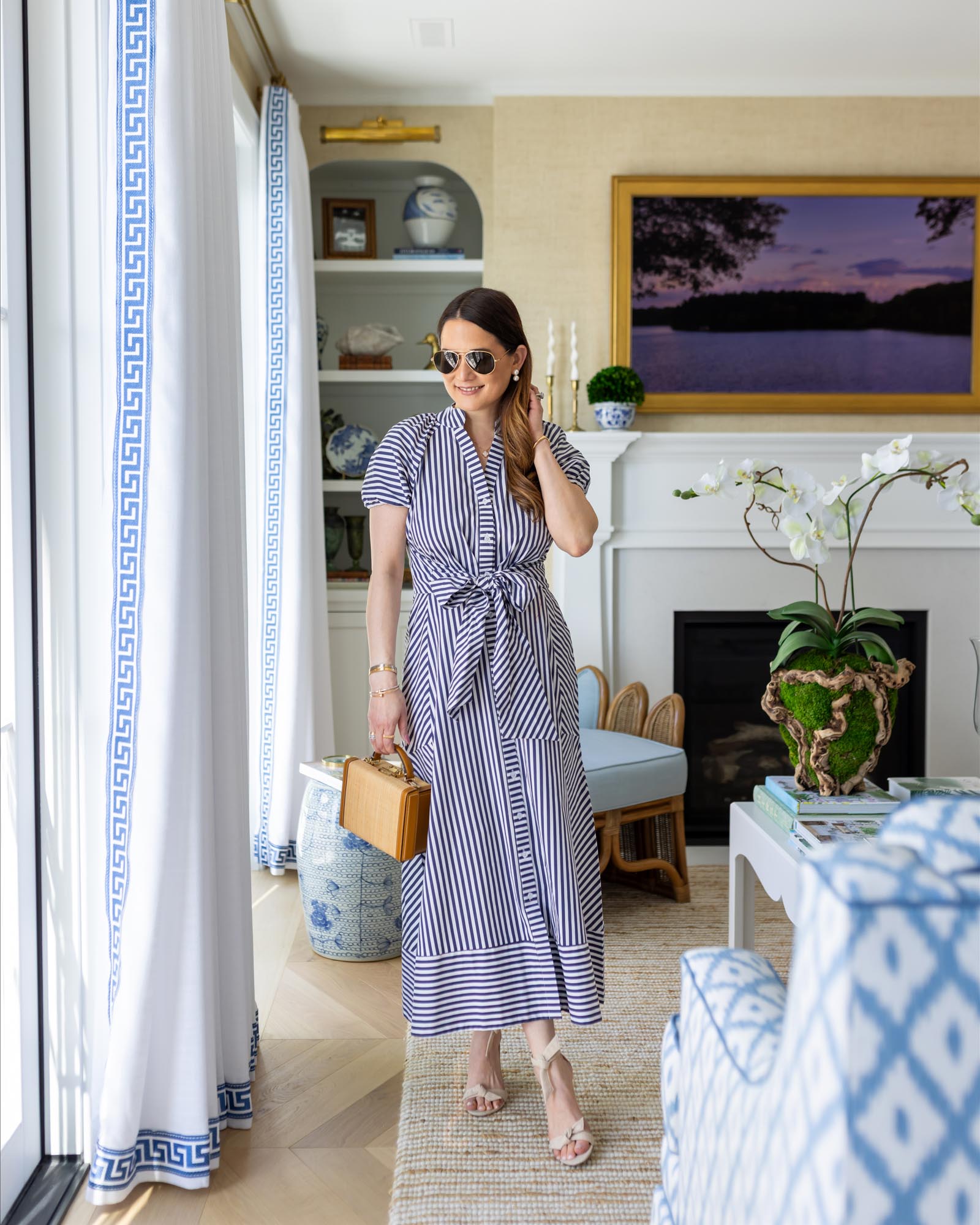 Jennifer Lake Sail to Sable Summer Abby Stripe Dress