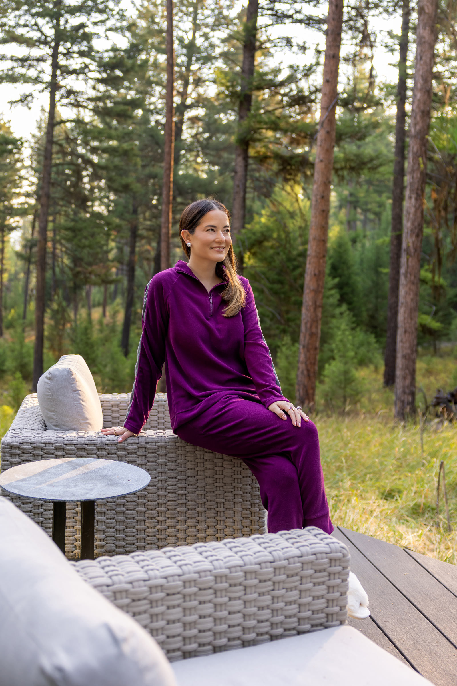 Jennifer Lake Cuddl Duds Dark Purple