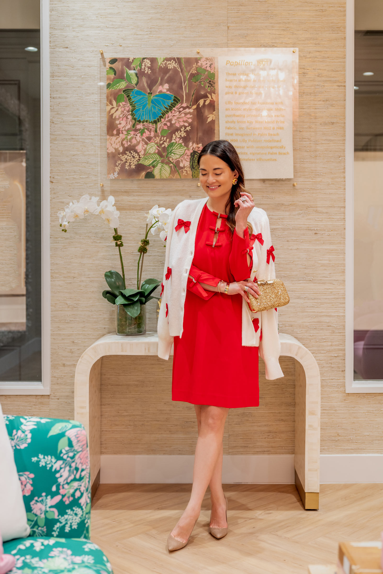 Lilly Pulitzer Red Bow Sweater