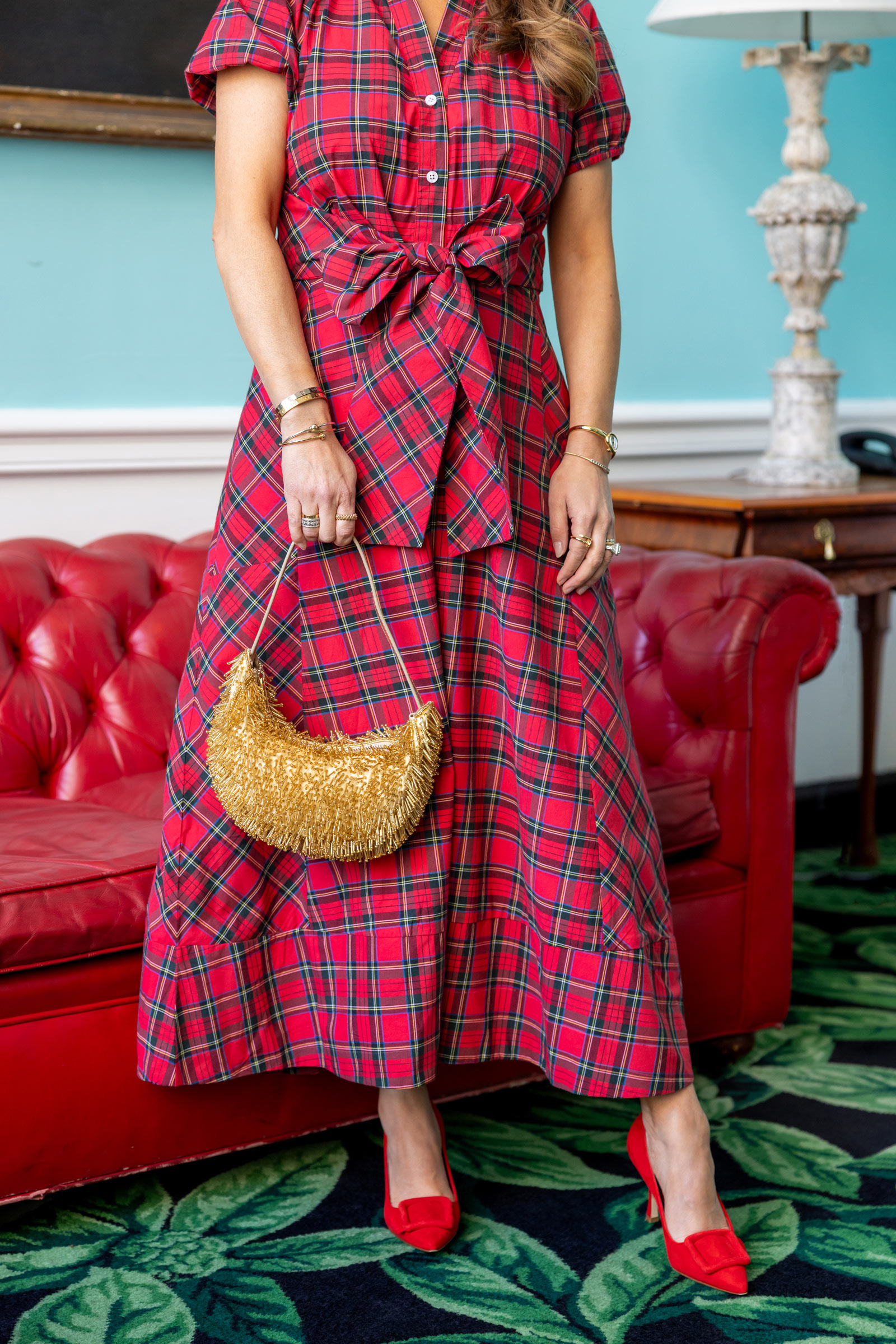 Jennifer Lake STS Red Tartan Dress
