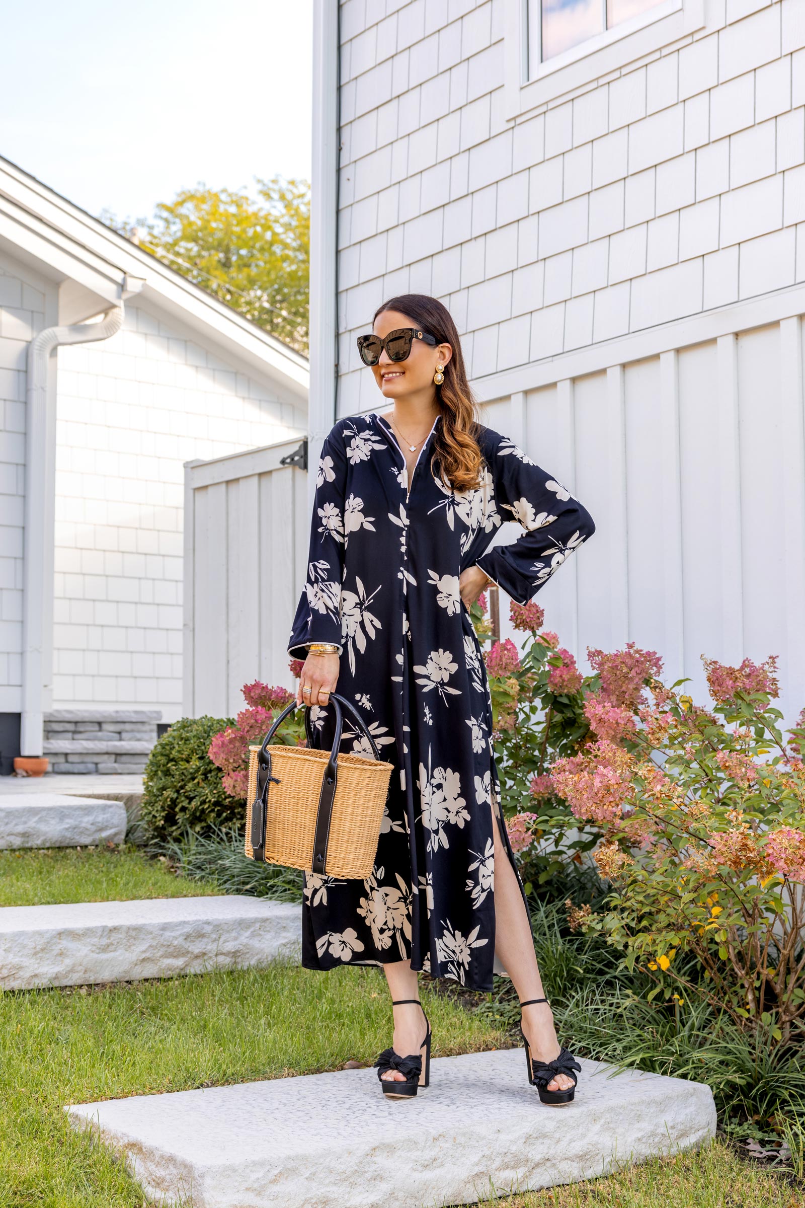 Kelly Golightly Black Midi Caftan