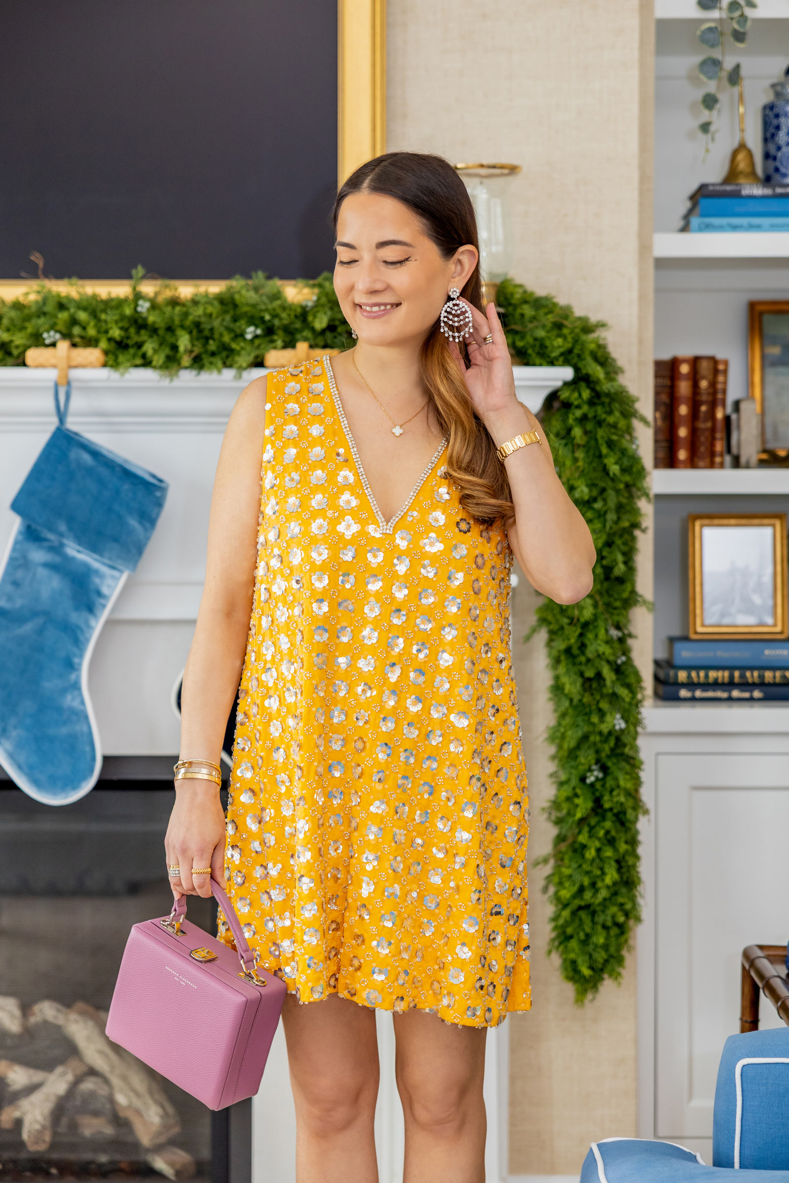 Nat Note Yellow Embellished Dress